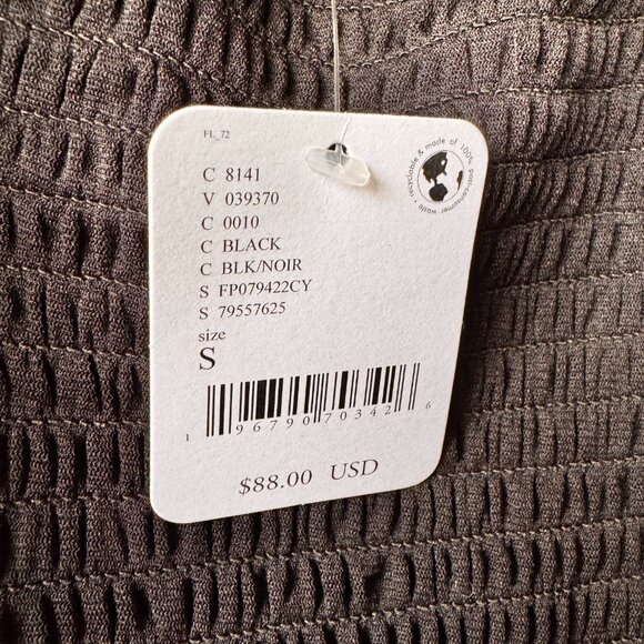 NWT Free People "Kill the Lights" Bodysuit Black Tulle Ruffle Sleeve Top Sm - Picture 12 of 13